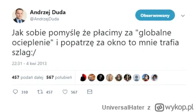 UniversalHater - A o to co ma na ten temat do powiedzenia pewien certyfikowany debil