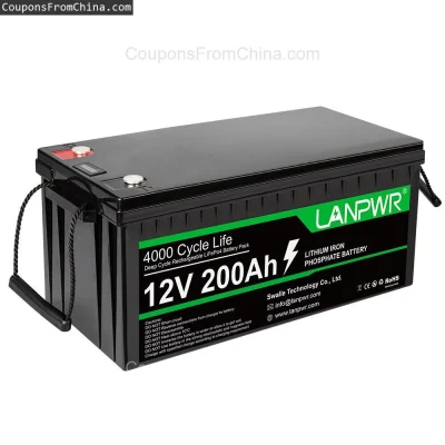 n____S - ❗ LANPWR 12V 200Ah LiFePO4 Battery Pack 2560Wh [EU]
〽️ Cena: 549.99 USD (dot...