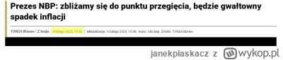 janekplaskacz - No to sprawdziły się przepowiednie prezesa NBP. A nie, czeka...