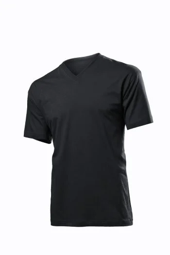 zwykly_szarak - Preferuję styl na Steve Jobsa. 30 czarnych jednakowych koszulek v-nec...