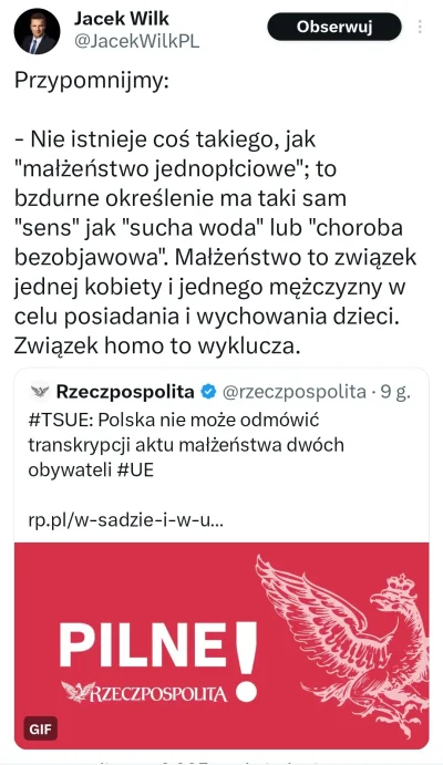 splinter96 - cóż to za debilny prawacki spin z tym, że "małżeństwo jednopłciowe" nie ...