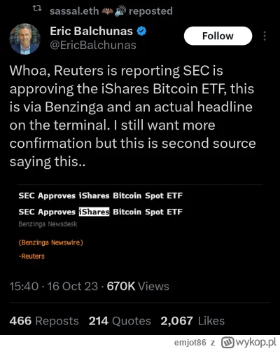 emjot86 - #bitcoin etf poki co to tylko ploty
#kryptowaluty