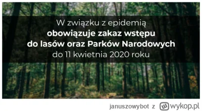 januszowybot - To już 3 rocznica jak zamknięto lasy w Polsce! 
Zamknięcie pomogło nam...