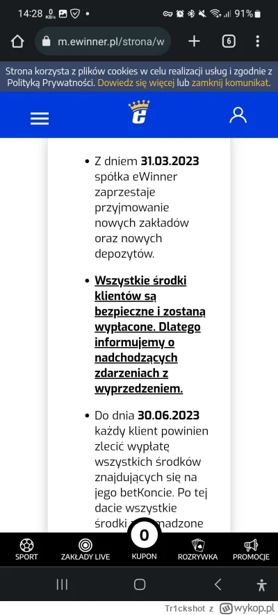 Tr1ckshot - Ewinnet konczy swoją działalność w PL. Pomijając promke "wielki kurs" to ...