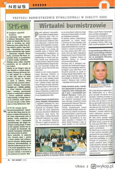 Ukiss - W 2002 roku kandydaci na prezydenta Warszawy rywalizowali w grze SimCity, w k...