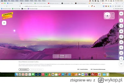 zbigniew-wu - Kamera internetowa z jungfraujoch, środkowa Szwajcaria. Zorza oszalała,...