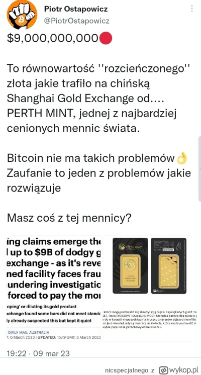 nicspecjalnego - Pamiętajcie, tylko fizyczne namacalne złoto, a nie jakieś kąputerowe...