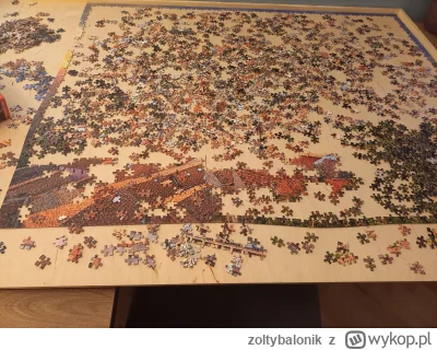zoltybalonik - #puzzle Dzień drugi układania. 3 tys sztuk