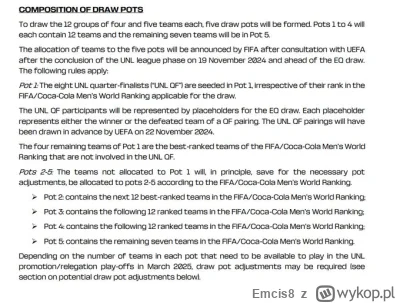 Emcis8 - Dobry wątek o pokręconej sytuacji z alokacją drużyn w koszykach na losowanie...