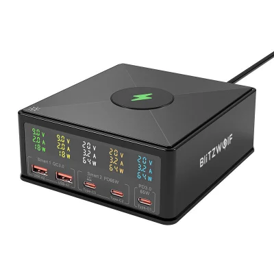 n____S - ❗ BlitzWolf 868H 160W 5-Port USB PD Desktop Charger
〽️ Cena: 29.99 USD (dotą...