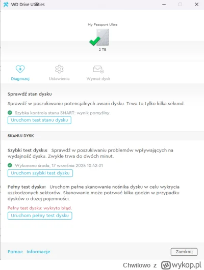 Chwilowo - Kupiłam dysk zewnętrzny My Passport Ultra 2TB na zdjęcia, chcę sobie przes...