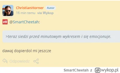 SmartCheetah - #gielda jak mam d-------l*ć, skoro mnie zablokowałeś? xD @ChristianHor...