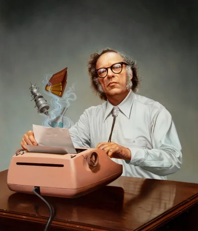 Mortadelajestkluczem - Portret Isaaca Asimova autorstwa Roweny Morrill, 1980 rok

#mo...