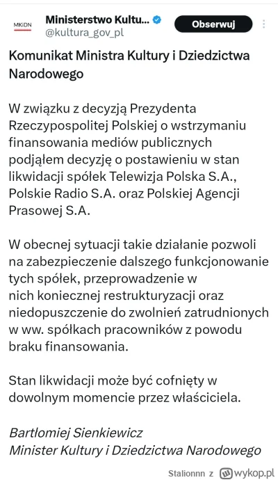 Stalionnn - #polityka #heheszki

Nareszcie dobra informacja ( ͡° ͜ʖ ͡°)  mimo że jest...