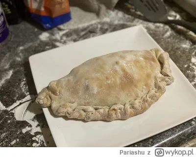 Pariashu - Zrobiłem calzone z mozarellą, sosem pomidorowym, cebulką podsmażoną  i kur...