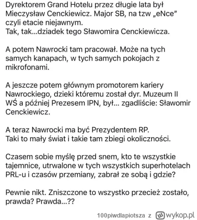 100piwdlapiotsza - @wmw987 To nie przypadek. Stary cenckiewicz  "współpracował" z pre...