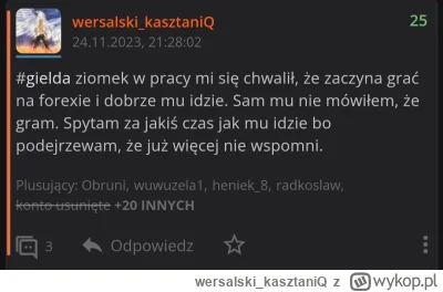 wersalski_kasztaniQ - Dzisiaj było gadane na ten temat. Niestety ciężko zarobiony haj...