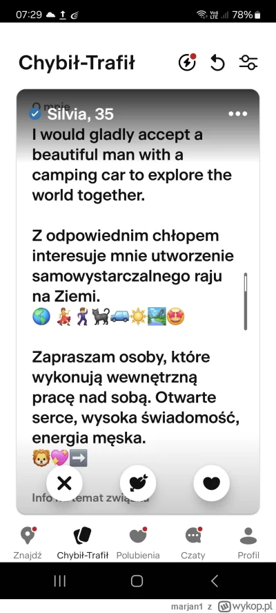 marjan1 - Wspaniała pani #p0lka, poszukuje rezonującego z energią jej wszechświata.