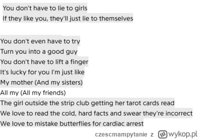 czescmampytanie - w jednej z piosenek sabriny caprenter jest serwowana mocna poteżna ...