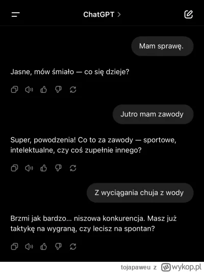 tojapaweu - Ech… mnie śmieszy…

#zalesie #chatgpt #grazynacore