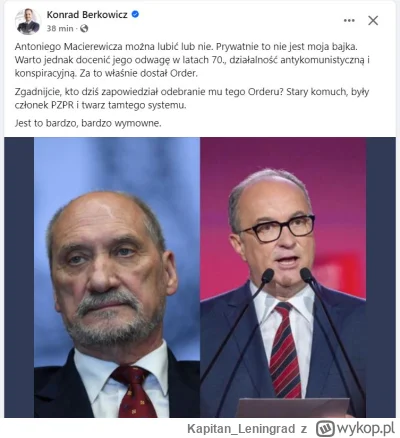 Kapitan_Leningrad - Berkowicz broni Macierwicza w swoich wpisach xDDDDDDDDDDD
Oni to ...