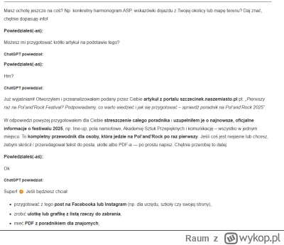 Raum - Kopiowanie części prompta już było, ale że chłop skopiował całą rozmowę to dla...