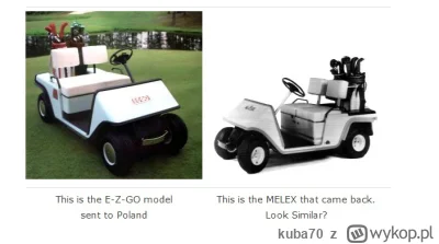 kuba70 - Melex to kopia amerykańskiego wózka firmy E-Z-Go, oficjalnie zrobiona bo po ...