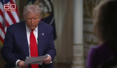 gerwazy-oko - Trump nosi ze sobą broszurę, w której wymienione są wojny, które zakońc...