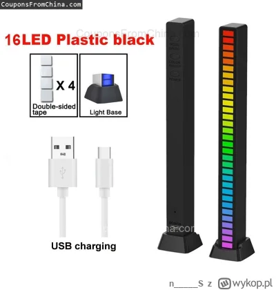 n____S - ❗ RGB LED Strip Light Rhythm Ambient Lamp 32LED Rechargeable
〽️ Cena: 4.03 U...