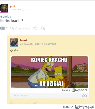 banzi - Autopromocja nie hańbi ( ͡° ͜ʖ ͡°)

https://wykop.pl/wpis/80319161/gielda-kon...