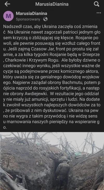 troglodyta_erudyta - Nowy poziom ruskiej propagandy na fb. Sponsorowany post o spodzi...