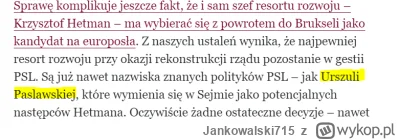 Jankowalski715 - Rzeszpospolita pisze, że następca Hetmana jako Ministra Rozwoju będz...