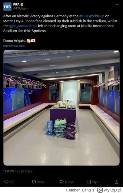 Clubber_Lang - @SHOGOKI: Japońscy piłkarze pewnie też nanieśli ziemi, a mimo to jakoś...