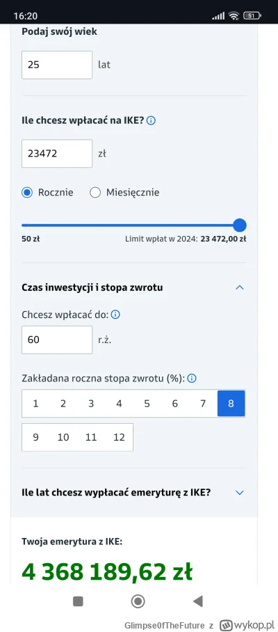 Glimpse0fTheFuture - Ależ to jest potęga procentu składanego i braku belki.

Mając ta...