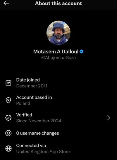 sn3p5 - Polski Palestyńczyk raportujący z Gazy.
Swoją drogą obraził się za tą insynua...