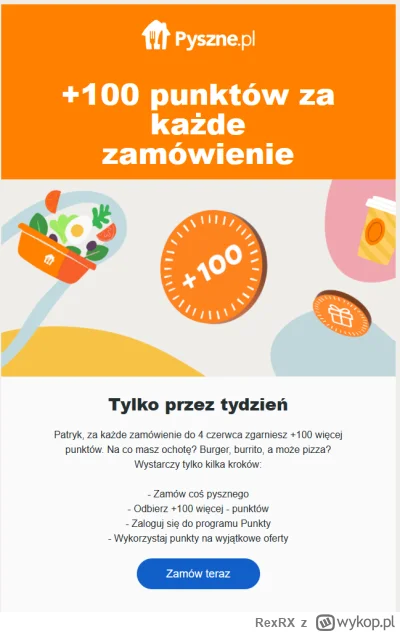 RexRX - Hmm, czyżby lawinowy wzrost zamówień z pomocą pyszne???

#pysznepl #jedzenie