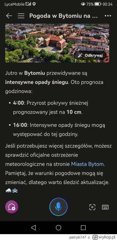 patryk747 - W tym Bytomiu to się naprawdę dzieją cuda. Na przykład jutro ma tam padać...