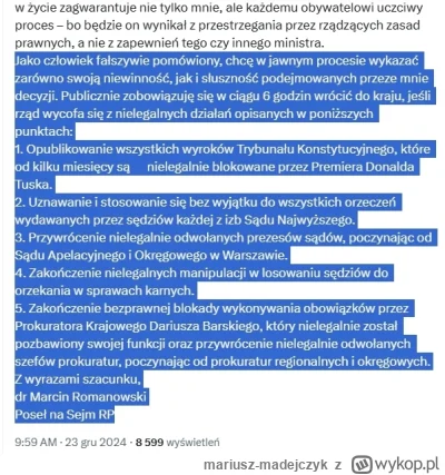mariusz-madejczyk - Romanowski pisze do Bodnara... Zdrajca i tchórz chce stawiać waru...