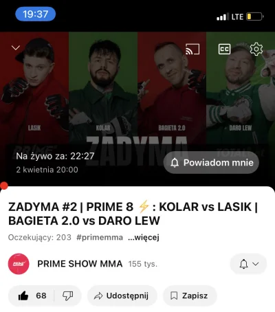 PrimeShowMMA - Drodzy wykopowicze,
Wiem że żyjecie afera boxdelas-wardegas
Ale przypo...