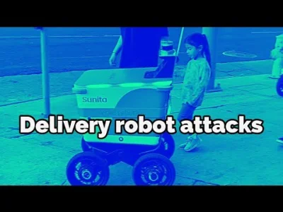 awres - Ludzie atakują drony roboty dostarczające jedzenie #wef #wielkireset