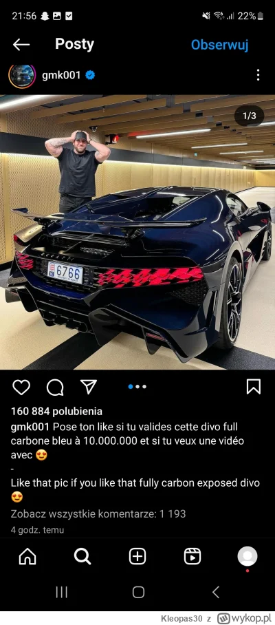 Kleopas30 - Gmk jeździ buggati heita