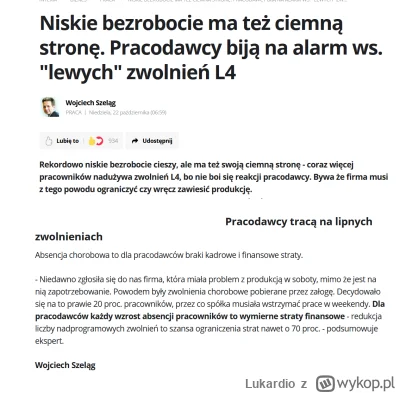 Lukardio - Ciekawe dlaczego pracownicy nie chcą pracować w soboty?

https://biznes.in...