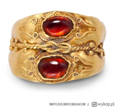 IMPERIUMROMANUM - Cudowny rzymski pierścionek z granatem

Rzymski złoty pierścionek z...