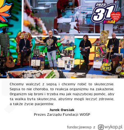 fundacjawosp - ❤️ Tegoroczny temat Finału WOŚP wypowiada walkę z sepsą, ciężkim stane...