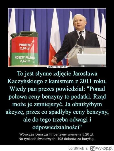 LordMrok - @mariusz-madejczyk: ja tam wierze pisowcom, obniżyli ceny paliwa to i prąd...