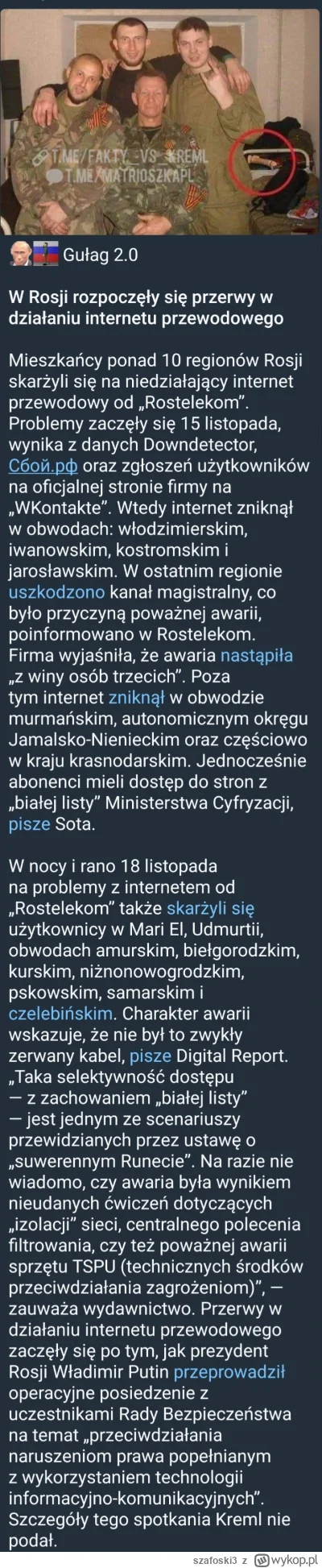 szafoski3 - #ukraina #wojna #rosja 

@Szinako @Kosmiczny-Duch @Metris 

Ten w------r ...