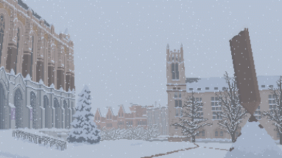 GARN - #pixelart #gif autor: Ryan Haight | snow day | Software Used: Aseprite