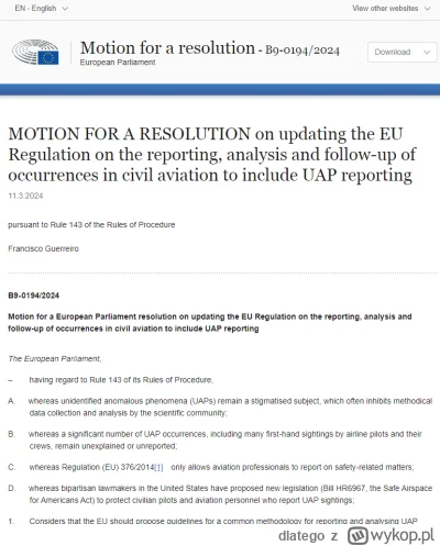 dlatego - Projekt rezolucji Parlamentu Europejskiego w sprawie aktualizacji rozporząd...