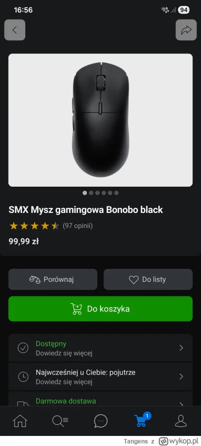 Tangens - Mirki potrzebuje nowej myszki bezprzwodowej gamingowej do 100zł, ewentualni...