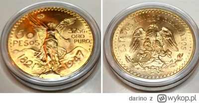 darino - Jedna z najladniejszych monet na swiecie (⌐ ͡■ ͜ʖ ͡■)
50 Pesos Meksyk 1947r
...